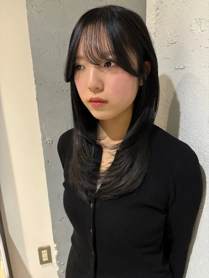 カラー ヘアカラー 𝐑𝐄𝐍𝐀🎀 ワンカラーモデル募集のヘアスタイル