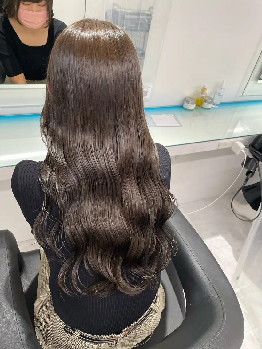ロング カラー ヘアアレンジ ヘアカラー トリートメント ダブルカラー｜ なおき｜池袋美容師のヘアスタイル