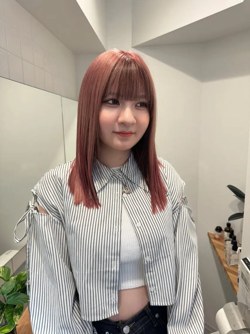 ロング ボブ/レイヤーカット 縮毛矯正/コウキ新宿のヘアスタイル