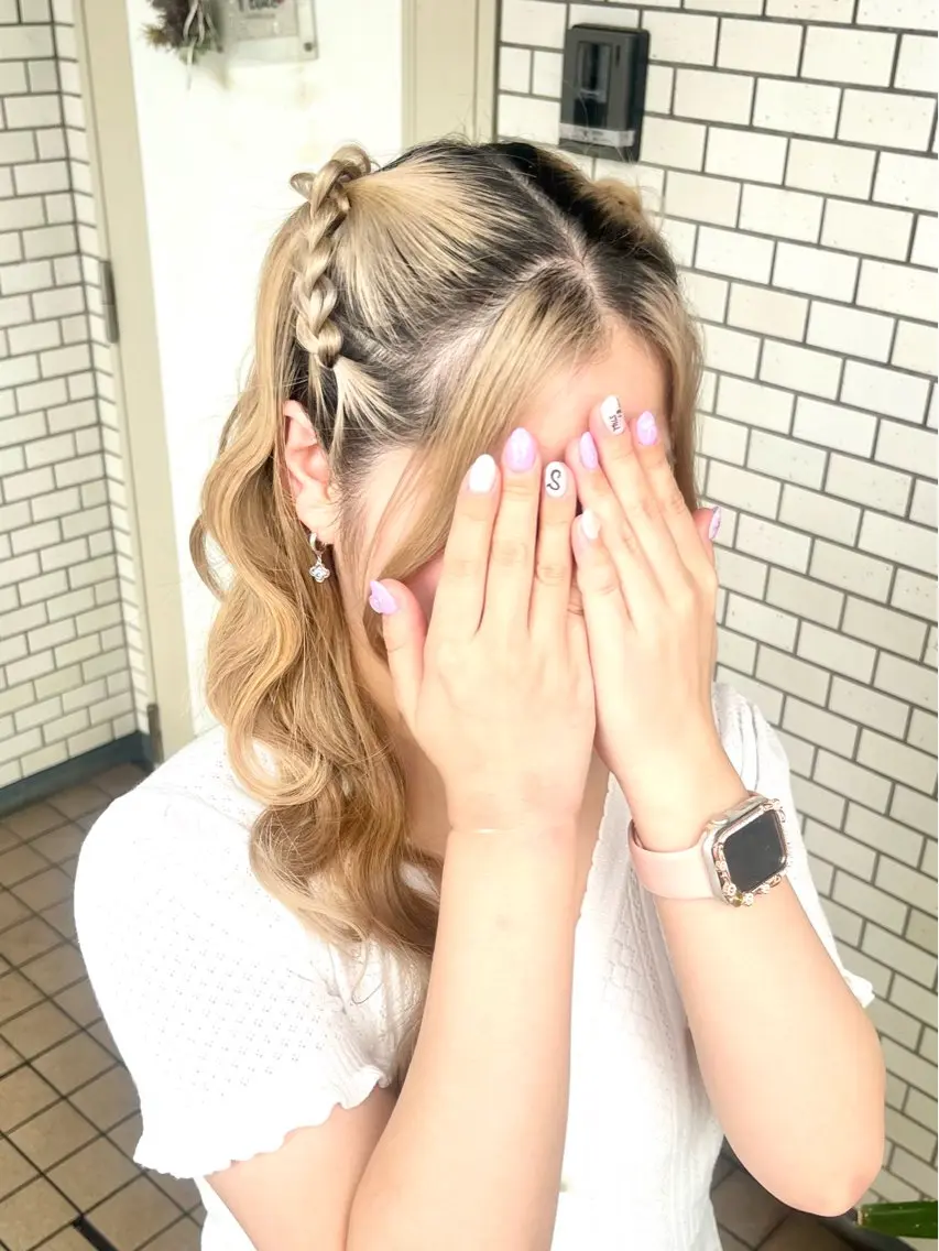 【❤️🎤推し活 ✽ ライブヘア🎤❤️】平日限定🌟推しに褒められるヘアセット🌟360度映えるヘアで写真映え📸💕の写真