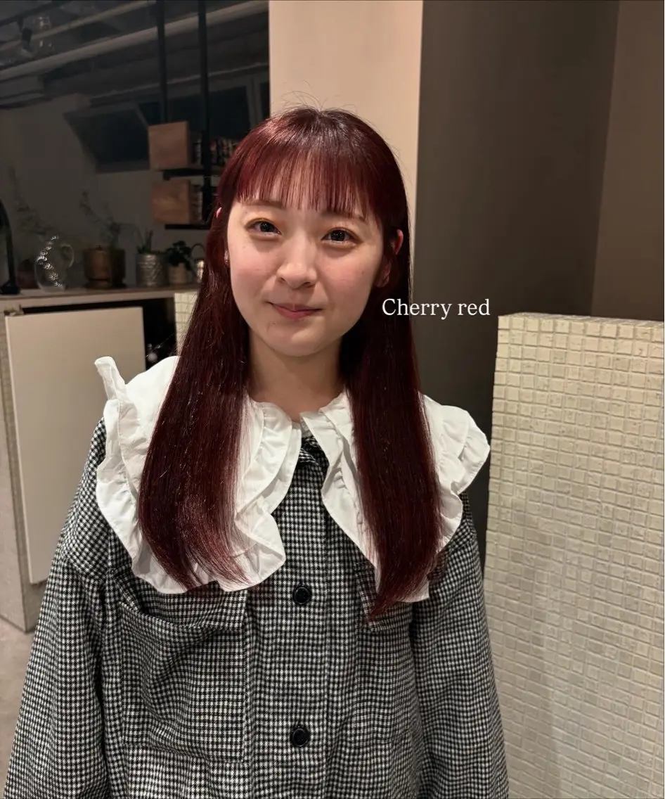 カラー ダブルカラー 無料カットモデル募集 暖色カラー🎀のヘアスタイル