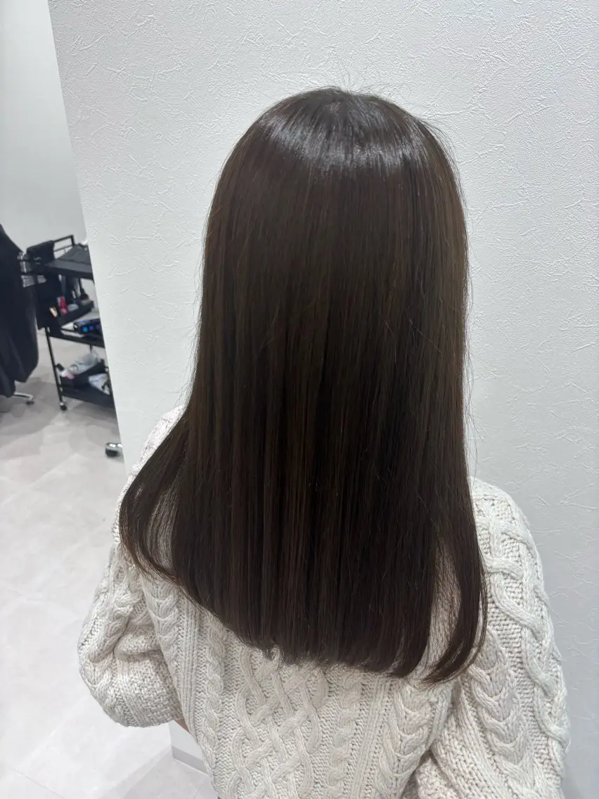 ロング カラー 透明感カラー グレージュ 金沢美容室 KUSHUKAのヘアスタイル