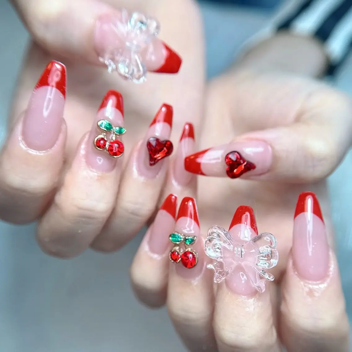 ネイル ハンドネイル 渋谷／チップ長さ出し 👑アプレgel-xのネイルデザイン