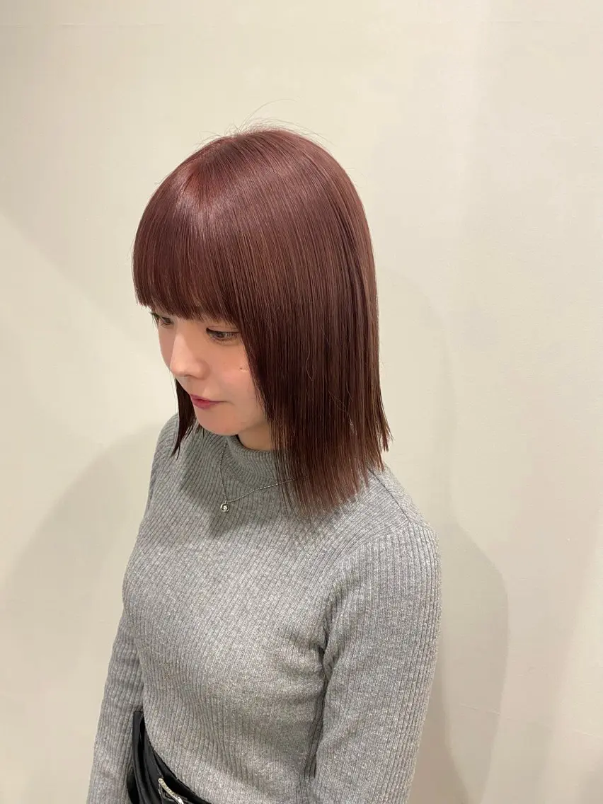 ミディアム カラー ブリーチ ラベンダーカラー ラベンダーピンク ピンクカラー ヘアカラー 🍑 モモカ🍑のヘアスタイル