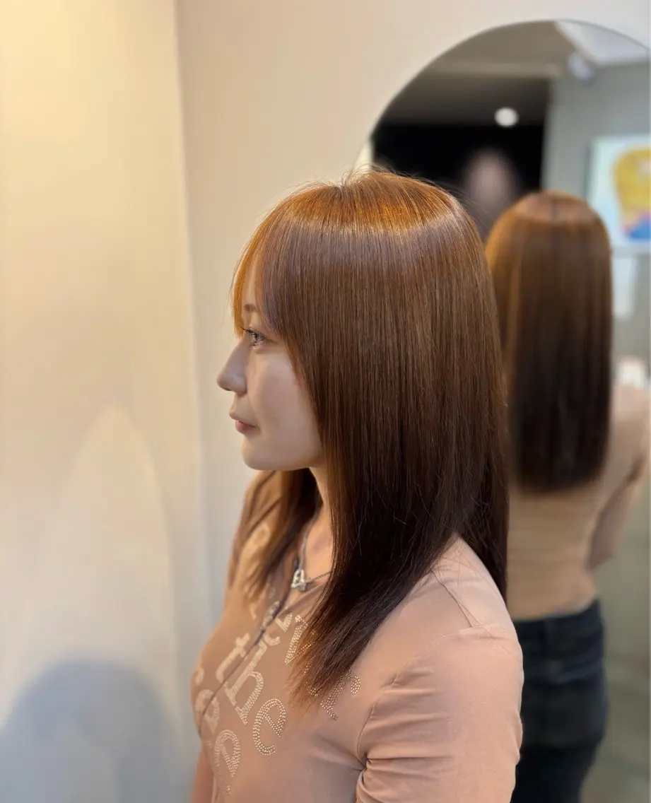 セミロング 縮毛矯正 🍒KAHOE🍒 Rooohairのヘアスタイル