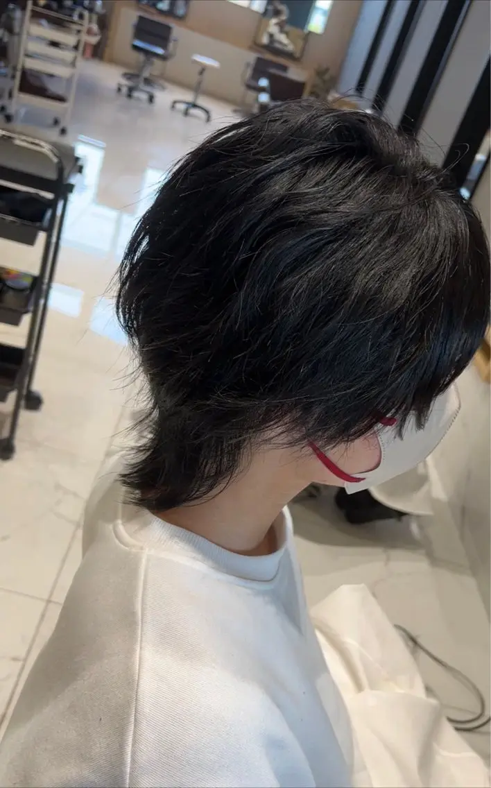 メンズ メンズウルフカット ウルフカット カット ルクール喜多町店 コムロのヘアスタイル