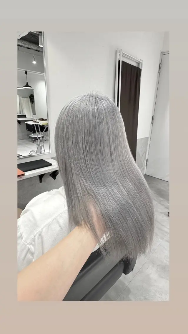 セミロング カラー シルバー yume🦋/ CIERA南船場のヘアスタイル