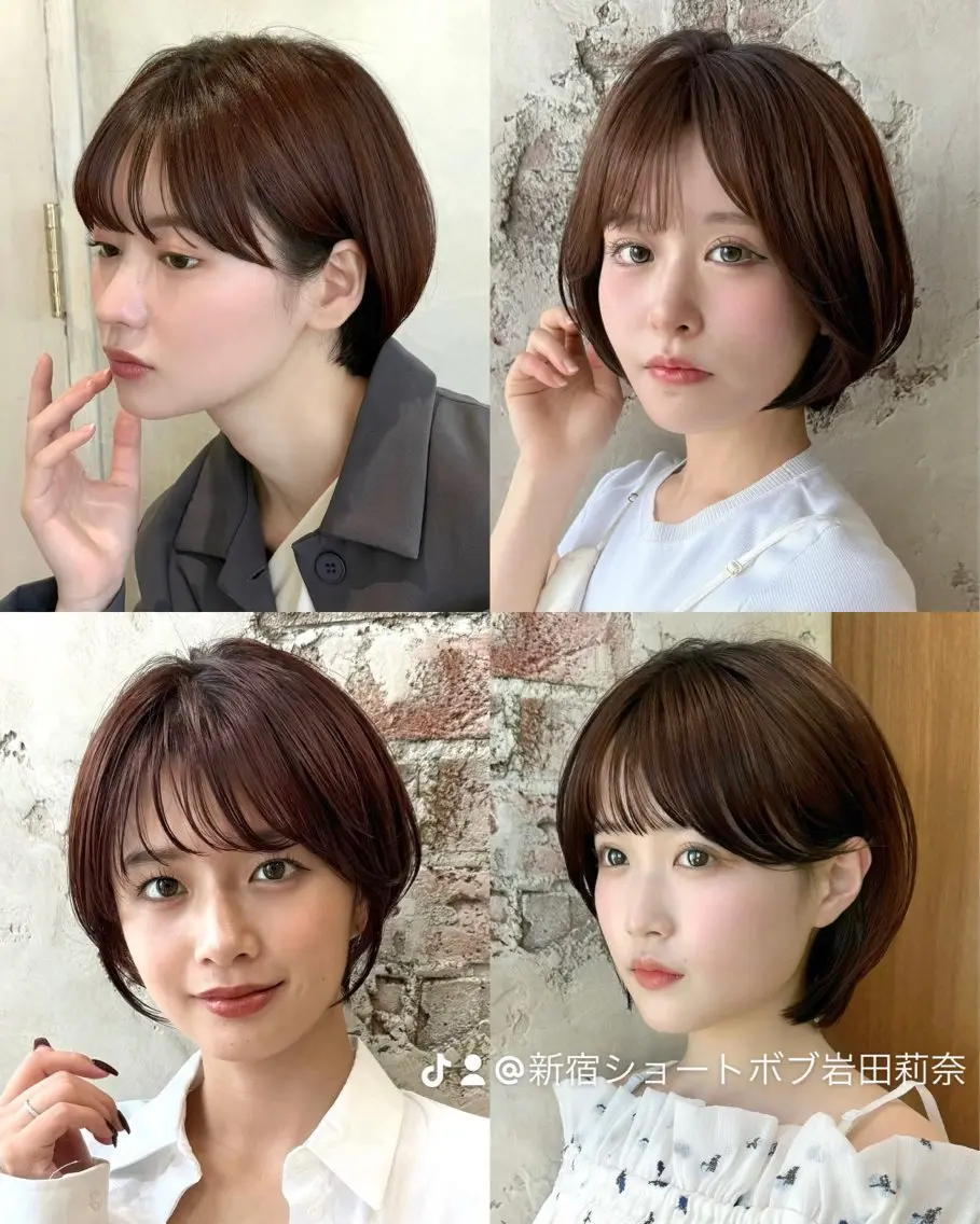 ショート カラー カット ヘアカラー トリートメント 💍新宿ショート 💍岩田莉奈のヘアスタイル