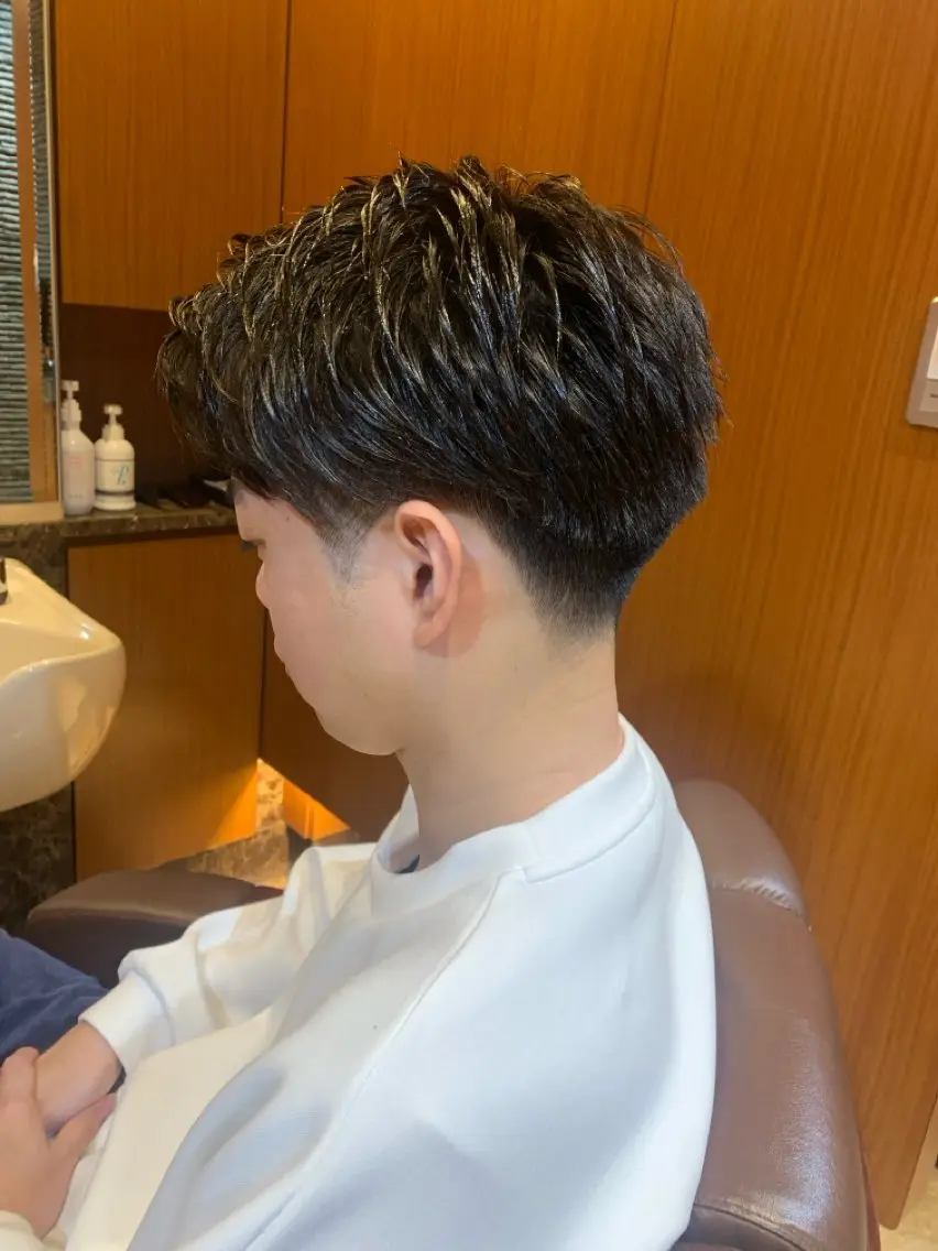 ミディアム カット 杉本 翔希のヘアスタイル