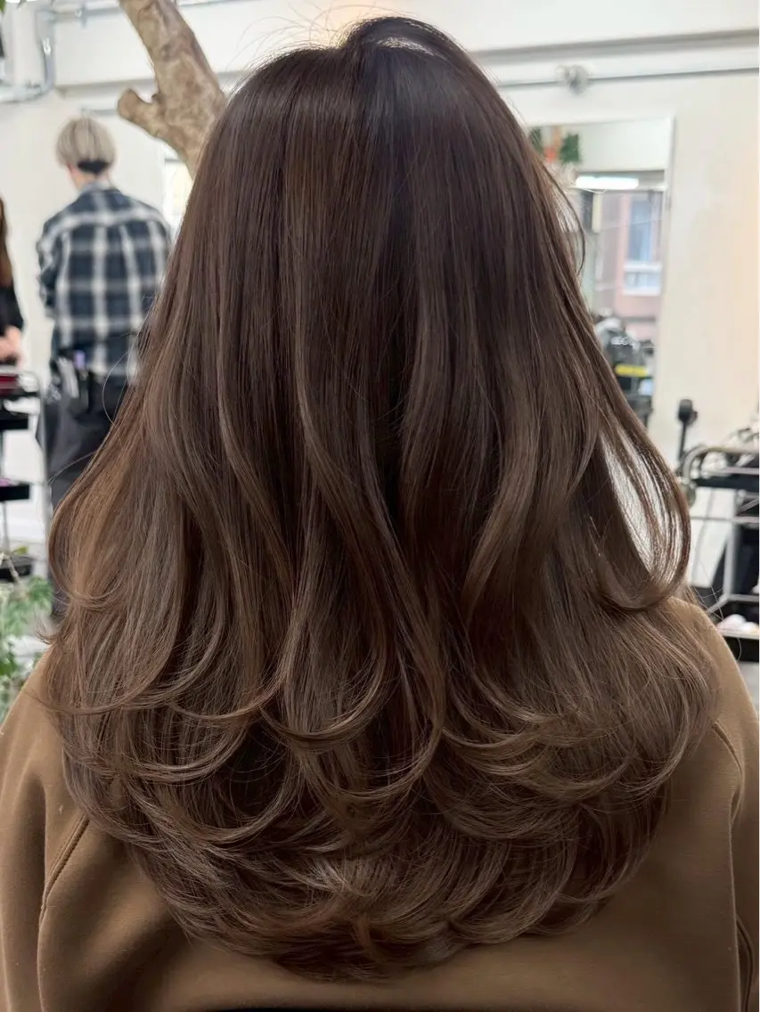セミロング カラー ヘアアレンジ ヘアカラー 🫧透明感カラー/ Wカラー🫧namiのヘアスタイル