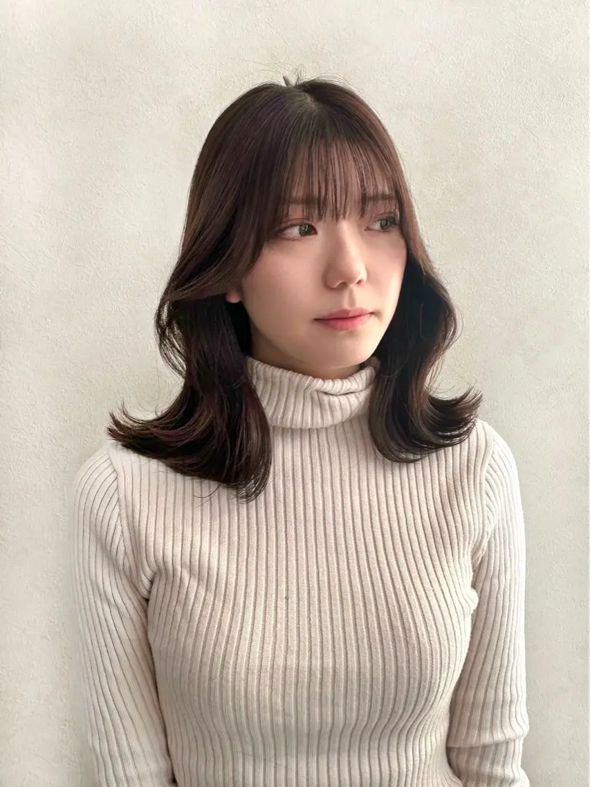 ミディアム カラー 🌷横浜/レイヤー /艶カラー🌷のヘアスタイル