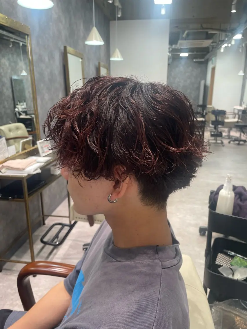 ショート カラー パーマ メンズ ココナ🖤/メンズ /パーマ/nicoのヘアスタイル