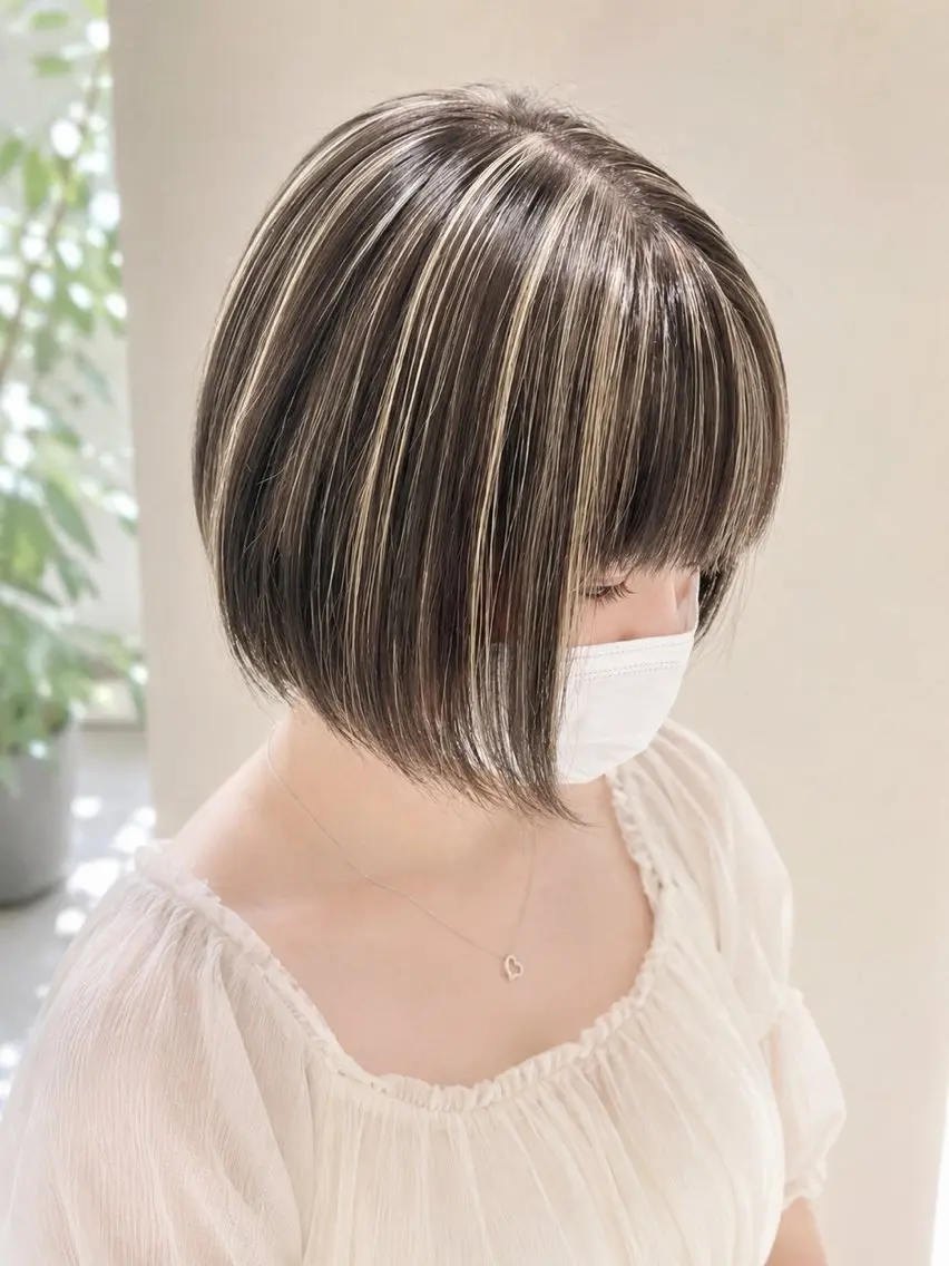 ショート カラー デザインカラー/ウル フカット/藤下慧大のヘアスタイル