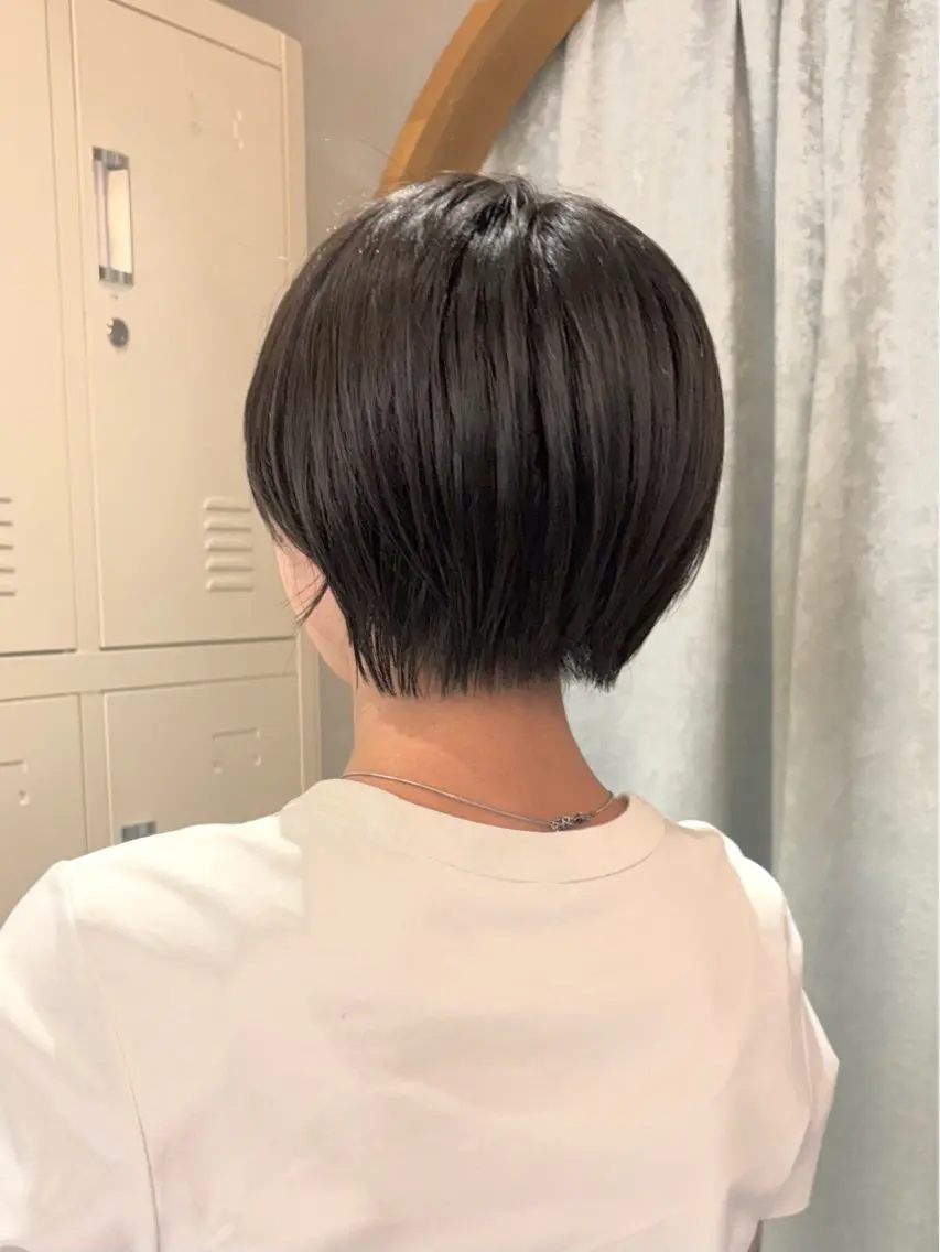 ショート カット トリートメント オリーブベージュ/ボ ブショートたまき🧡のヘアスタイル