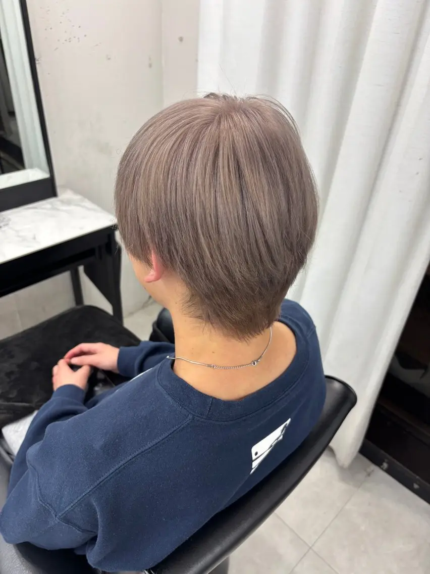 ショート カラー ヘアカラー ブリーチ/エクステ モデル募集中🖤のヘアスタイル