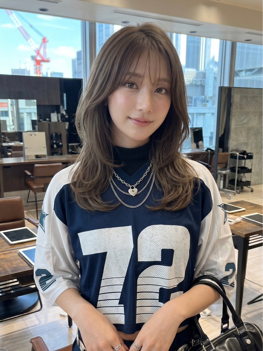 ロング カラー カット ヘアカラー トリートメント SHION/銀座 まとまるカット🩵のヘアスタイル