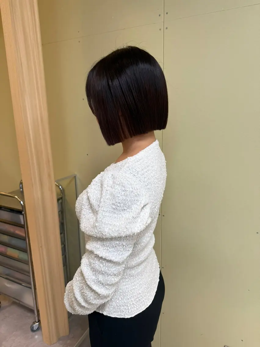 ショート カラー カット ヘアカラー トリートメント 伶風/ ボブのヘアスタイル