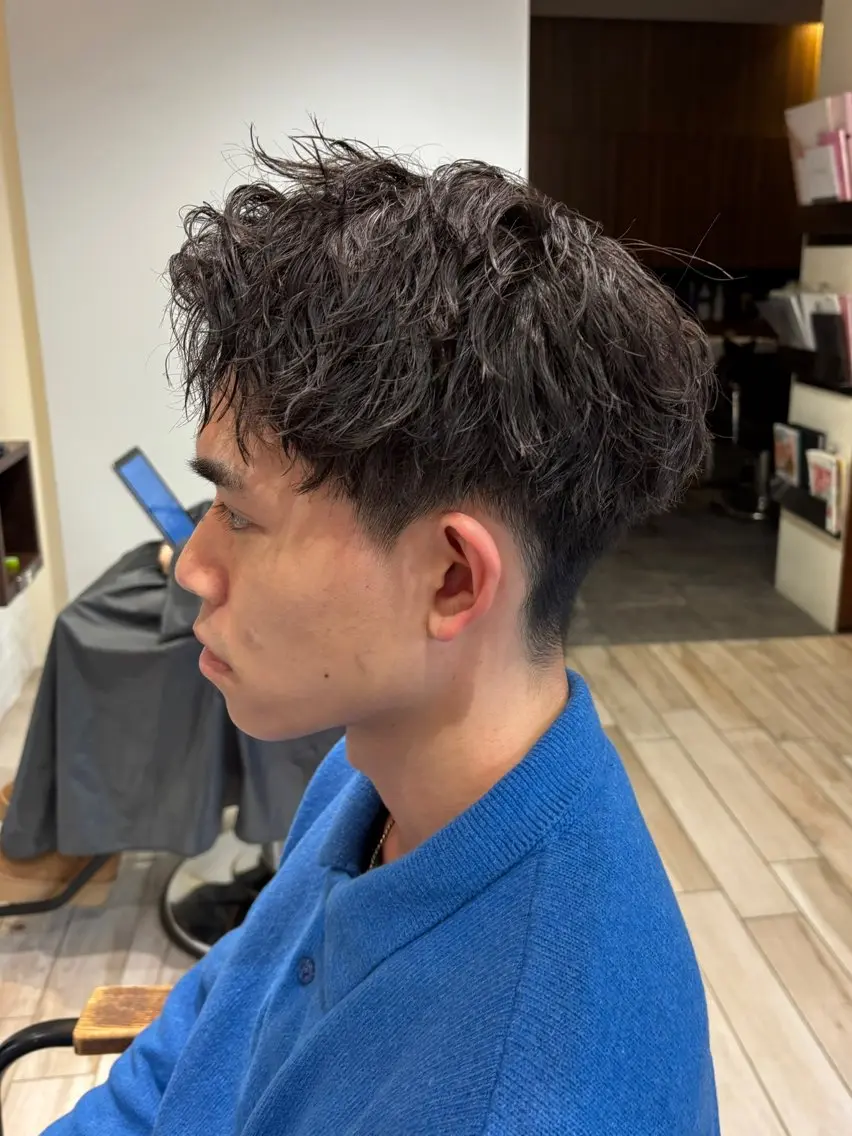 パーマ メンズ カット パーマ おもだか　がく /横須賀中央のヘアスタイル