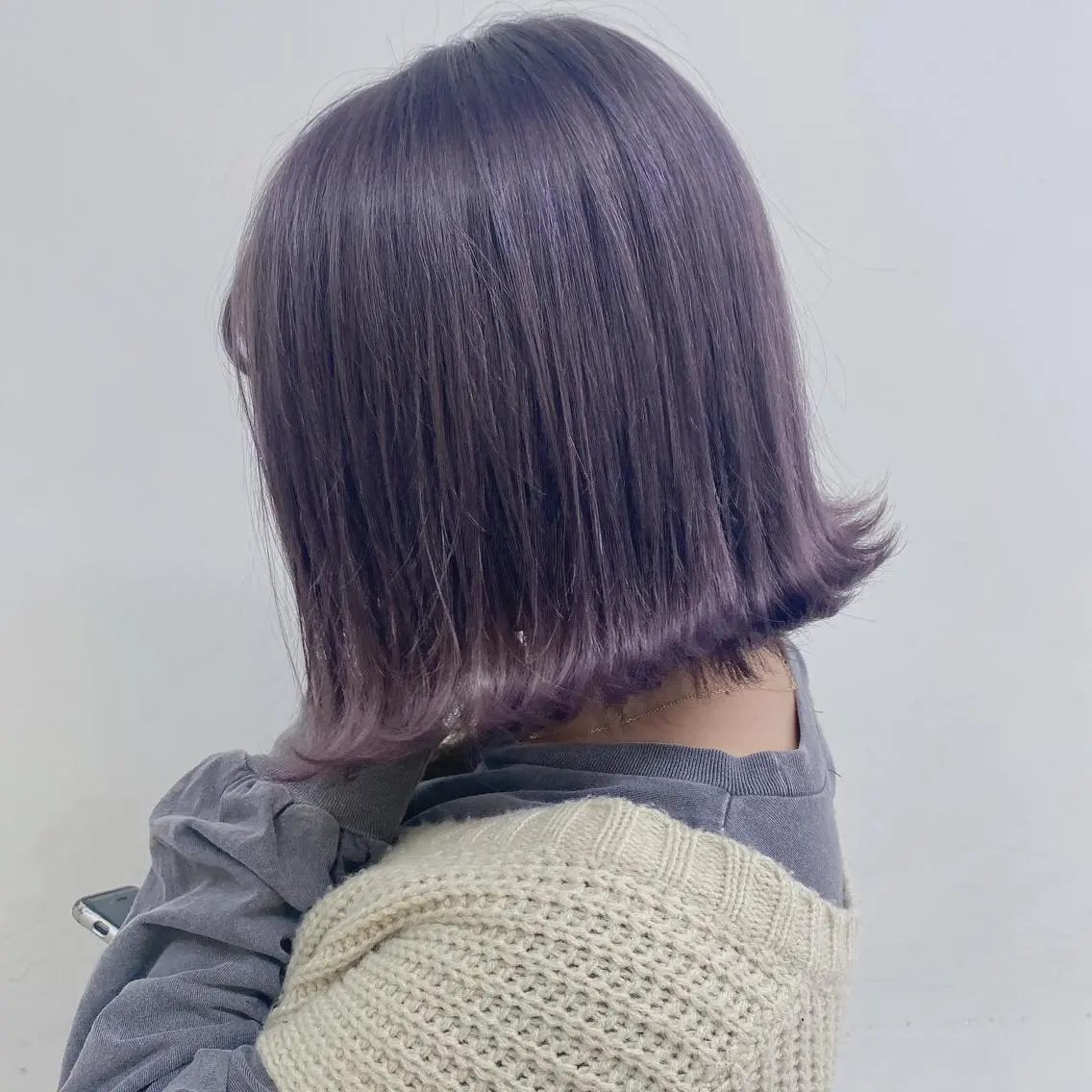 ミディアム カラー グレージュ ラベンダーカラー ラベンダーグレージュ ラベンダーグレー ♡透け感カラー 大賀哲平♡のヘアスタイル