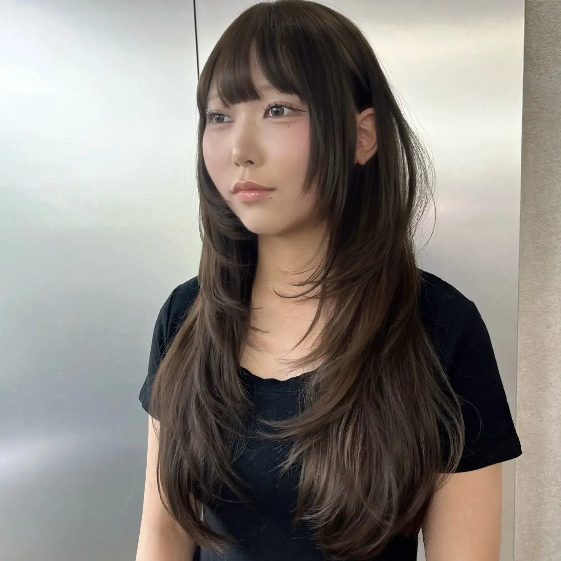 カラー ベージュカラー 透明感カラー ミント ミントベージュ ヘアカラー レイヤー/トレンド カラー/yuukaのヘアスタイル