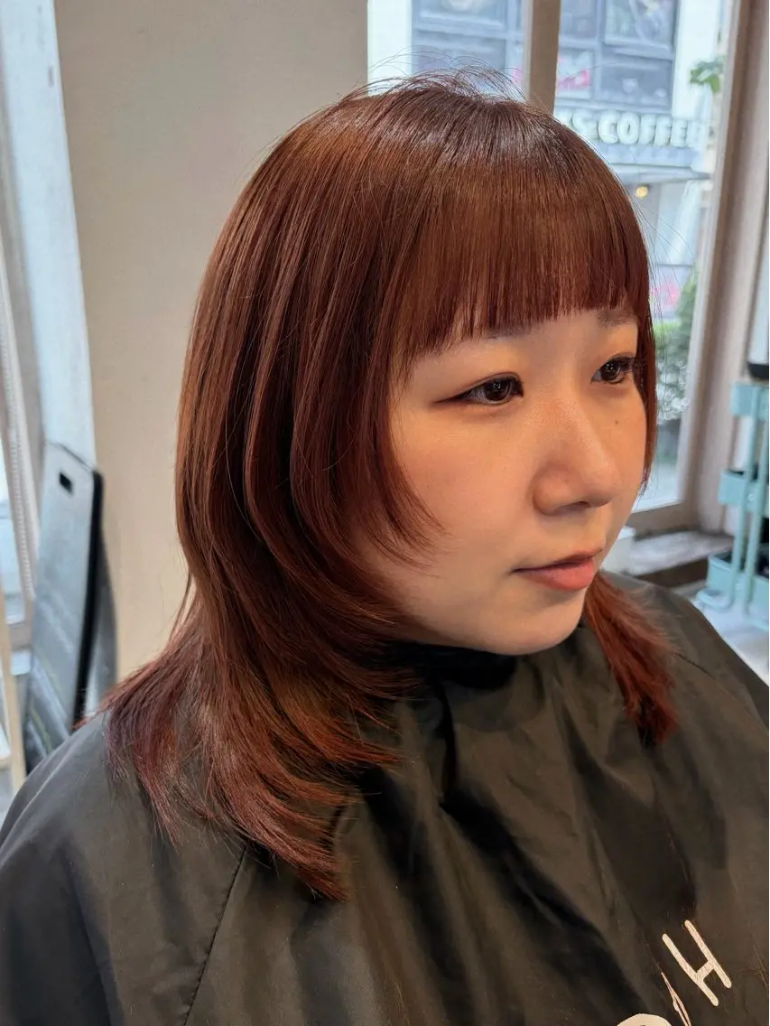 ミディアム カラー 似合わせレイヤー/ カトウユウカのヘアスタイル