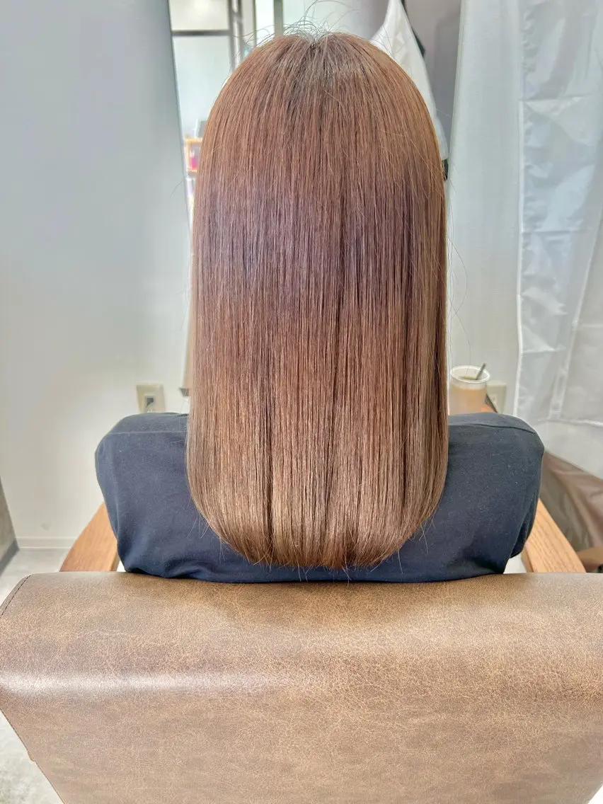 セミロング 久保田康雅 辻堂 髪質改善×縮毛矯正のヘアスタイル