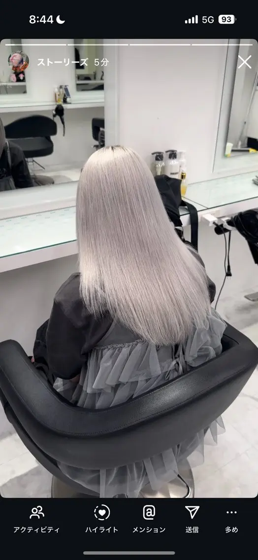 ロング カラー ヘアアレンジ ヘアカラー トリートメント ヘッドスパ ヘアセット ウルフカット×ハイ トーン職人🤍ゆうひのヘアスタイル