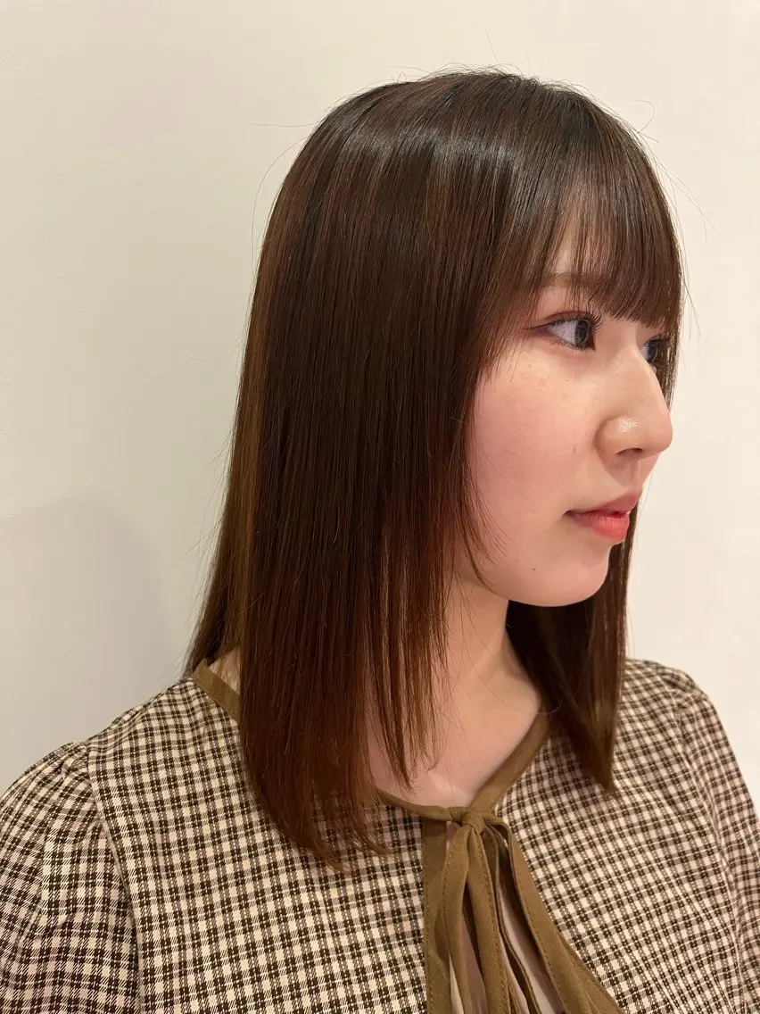 ミディアム パーマ ramphy 柴原 夢奈のヘアスタイル
