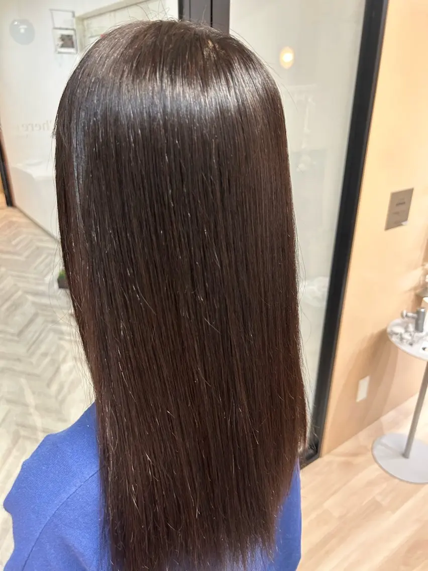 ロング 韓国風ヘア 縮毛矯正 縮毛矯正 髪質改善/ショート ボブ/chere狭山のヘアスタイル