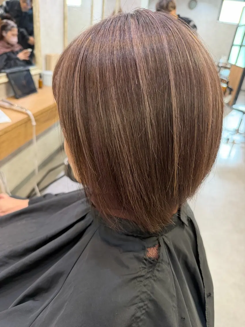 ショート カラー ハイライトカラー ハイライト ヘアカラー ツヤちゅるカラー✮ すずなのヘアスタイル