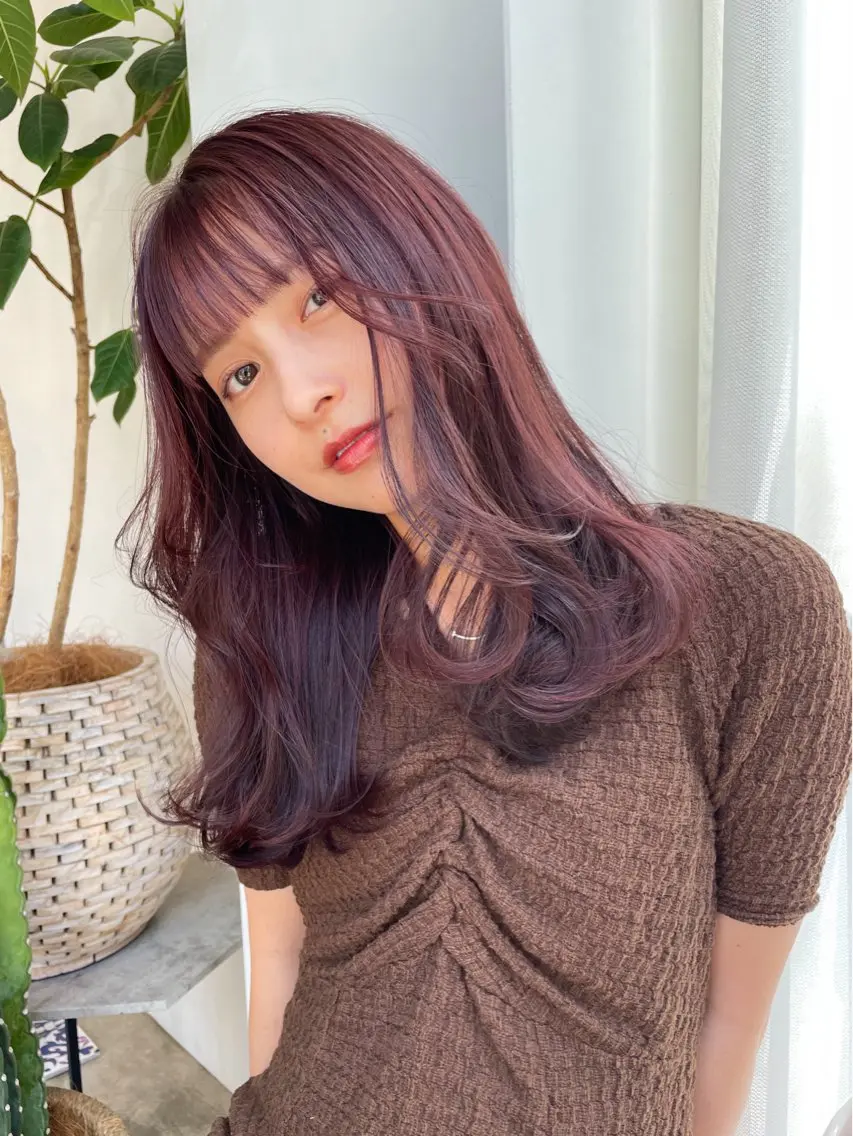 ミディアム カット ヘアカラー トリートメント nessヤマサキ リュウタのヘアスタイル
