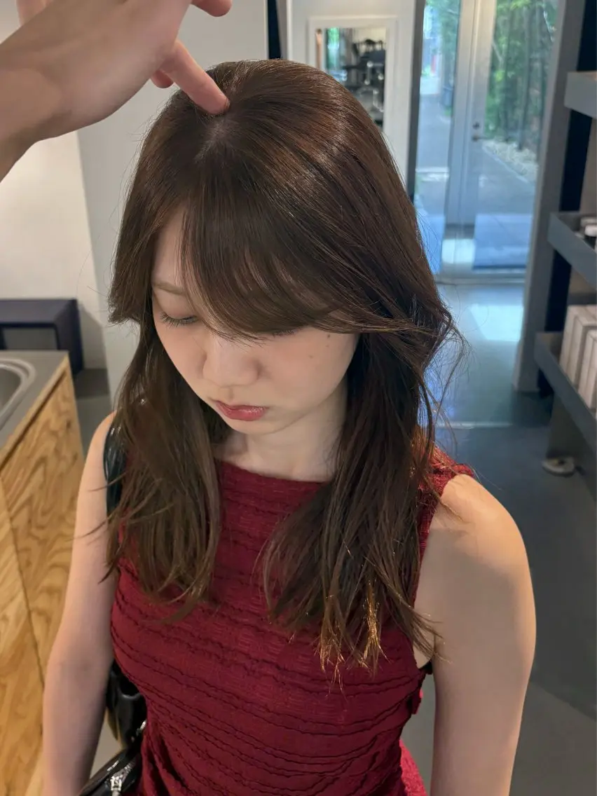 セミロング カラー カット ヘアカラー 村田 りょうやのヘアスタイル