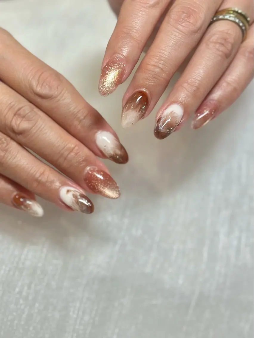 ネイル ニュアンスネイル ハンドネイル Wby  CRES NAIL  聖seiのネイルデザイン