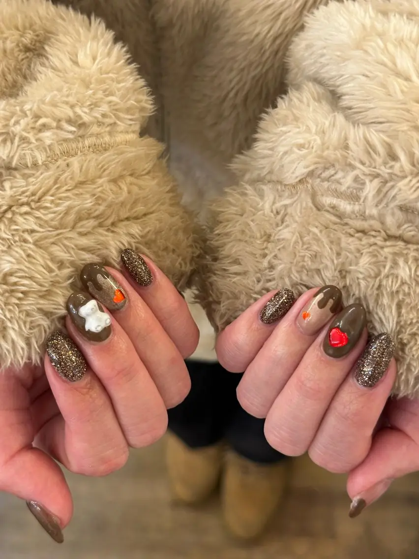 ネイル バレンタイン NAIL Alaia ☆AIのネイルデザイン