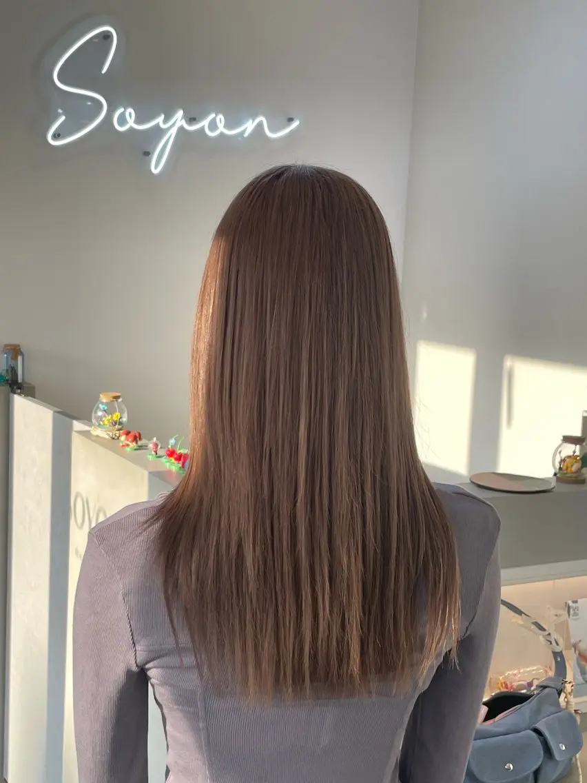 カラー ベージュカラー ブリーチ ダブルカラー 松永 まどかのヘアスタイル