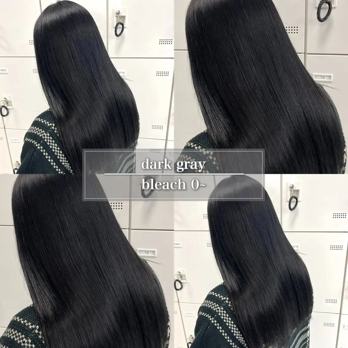 セミロング カラー 黒髪 ブリーチ ブルーカラー ブルーブラック ダークグレー ヘアカラー トリートメント 天神/ケアブリーチ/ 髪質改善/上質艶髪のヘアスタイル