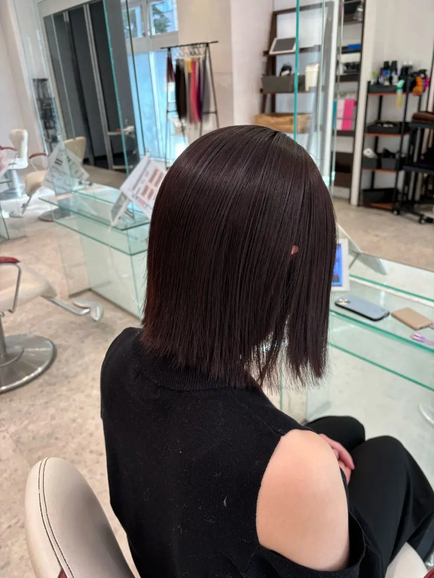 【自然なボリュームダウン】ストレートパーマ⚠️縮毛矯正ではありません⚠️の写真