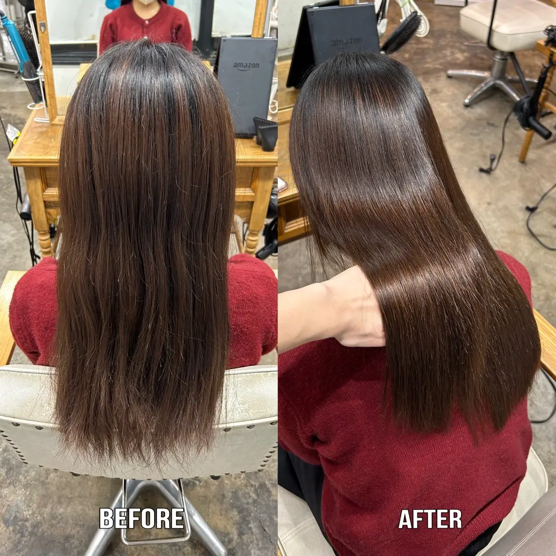 ロング 縮毛矯正 大阪梅田/ イマムラミヅキのヘアスタイル