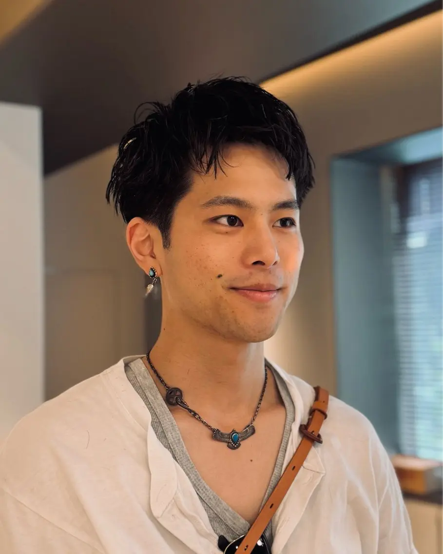 ショート パーマ メンズ 刈り上げ ショートヘア カット パーマ ラフショート メンズパーマ 丸山のヘアスタイル