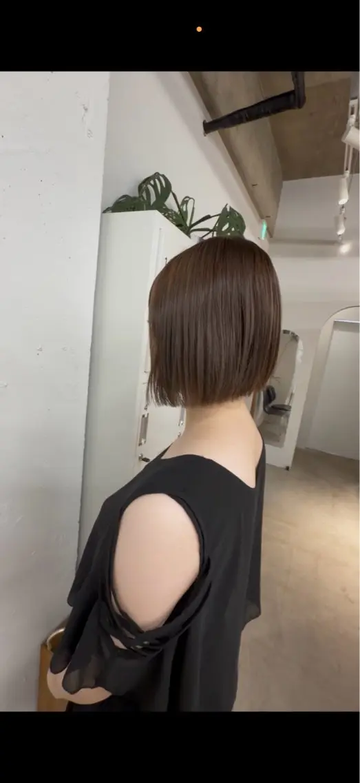 ショート アッシュ ボブ ヘアカラー かすみ/名駅徒歩5分 /カットモデルのヘアスタイル