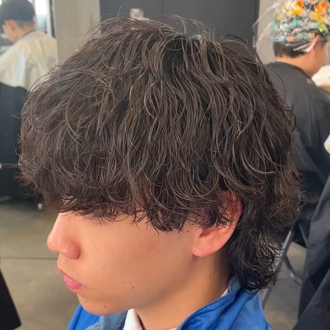ミディアム パーマ ヘアアレンジ メンズ fifth 石川 凪のヘアスタイル
