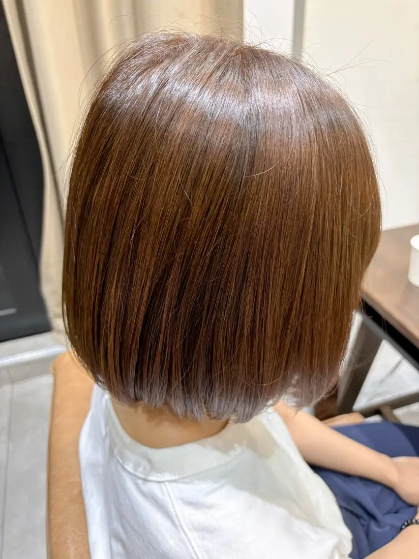 ミディアム カラー ブラウンカラー ショコラブラウン オーガニックカラー mit セン北のヘアスタイル