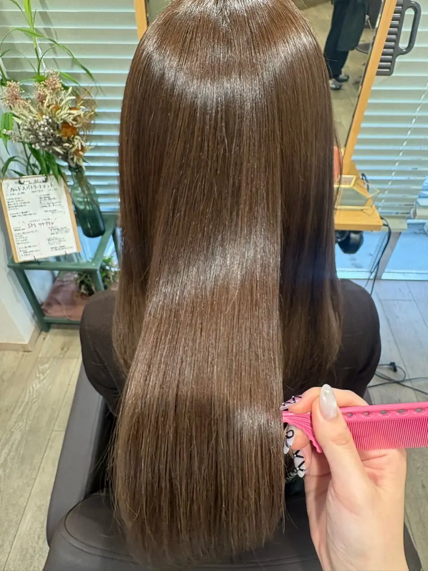 ロング カラー ブリーチ 髪質改善 🤍ちなつ /髪質改善ヘアエステのヘアスタイル