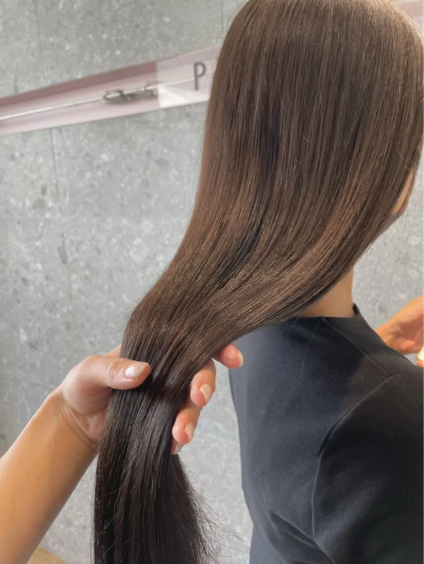ロング カラー カット ヘアカラー トリートメント 山下 千明のヘアスタイル
