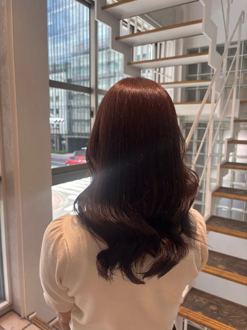 セミロング カラー ヘアカラー GiseL 美優のヘアスタイル
