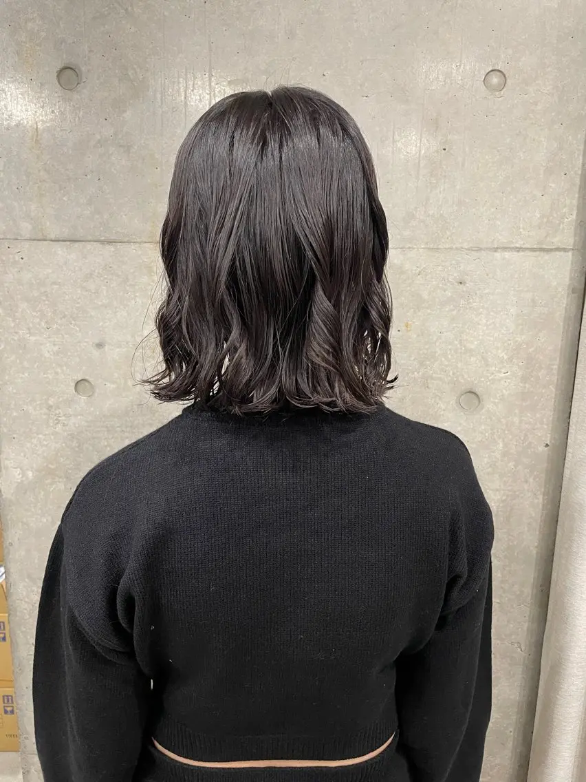 セミロング カラー パーマ カット 表参道🌿赤み消し カラー/チナツのヘアスタイル