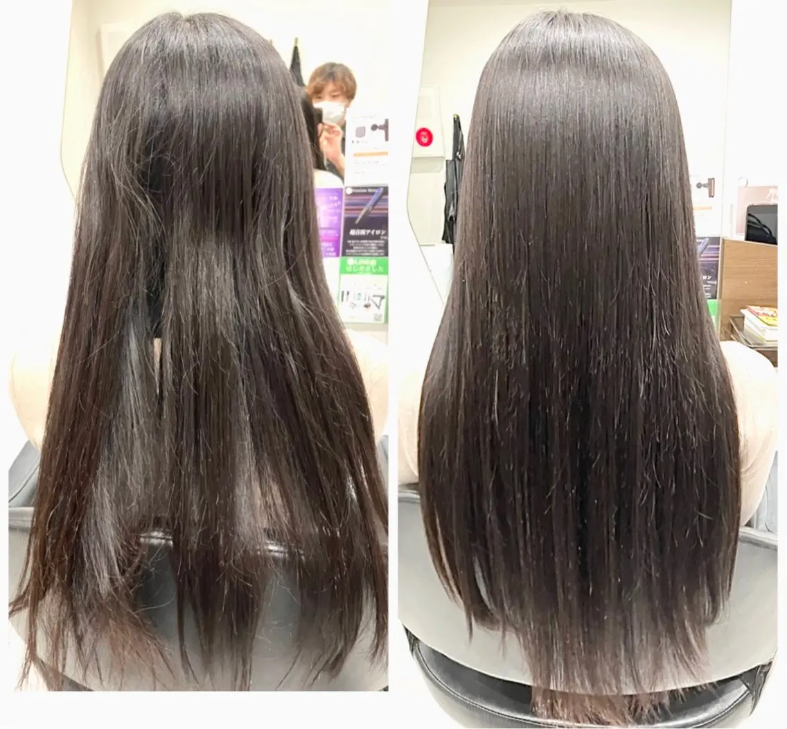 ロング 髪質改善 トリートメント 縮毛矯正 ウルフ・ハイレイヤー 🌟ナカノ・ユウヤのヘアスタイル