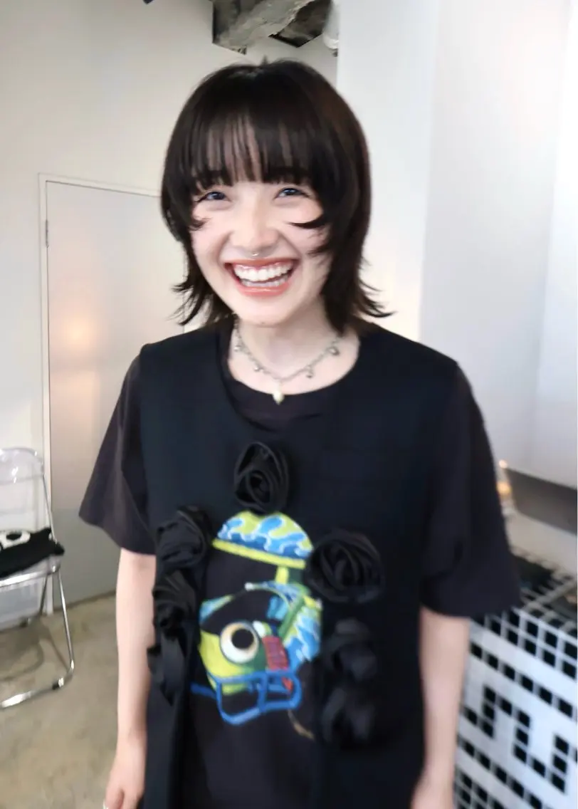ミディアム カット ボブ/ブリーチ 学芸大学SaKuraのヘアスタイル