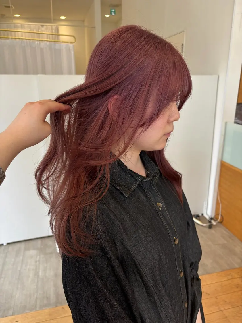 ロング カラー ヘアカラー トリートメント ヒナ𓍯 ブリーチ/カラーのヘアスタイル
