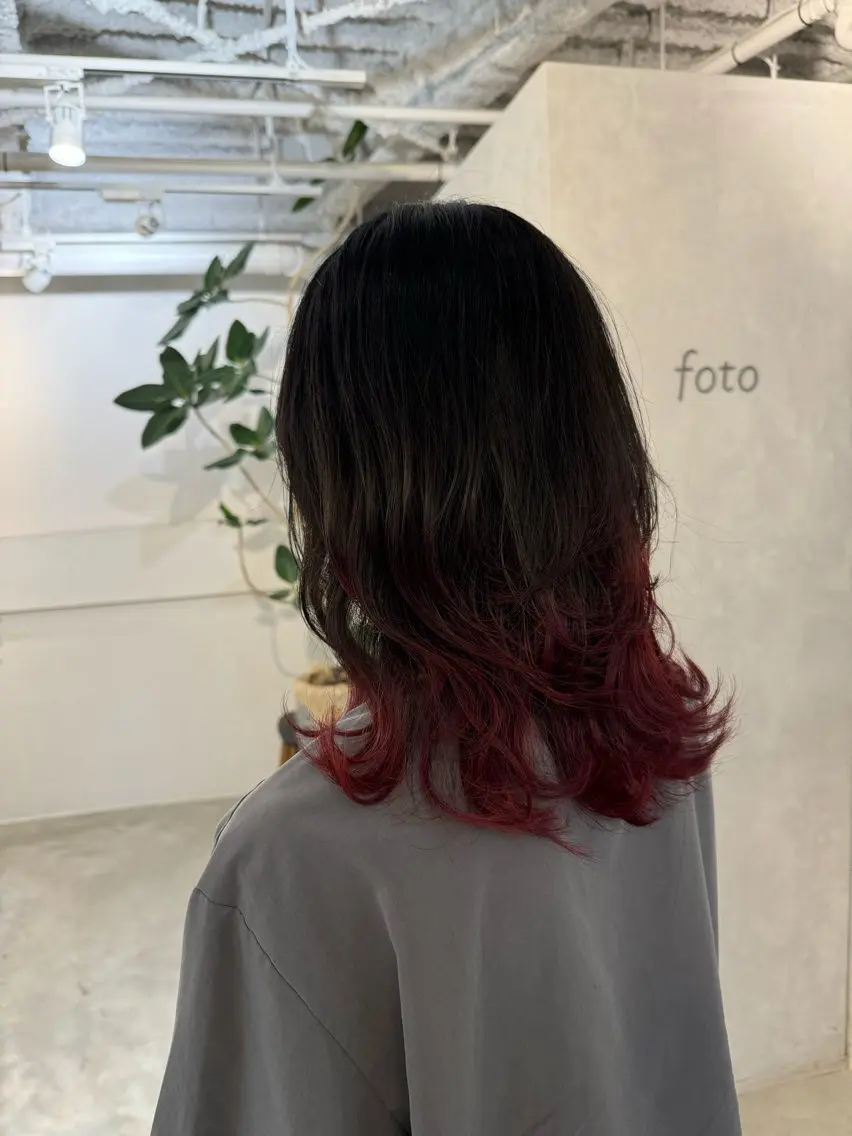 セミロング ヘアカラー トリートメント 新宿/顔周りカット +レイヤー=しずく♩のヘアスタイル